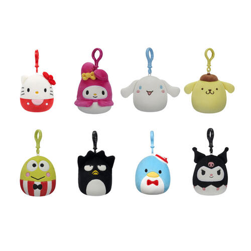 Squishmallows Sanrio 3.5 Inch Clip-On Soft Toy - Assorted