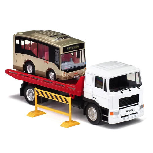 KMB 1:64 Model - Volvo B7RLE Mcv Euro IV 12M And Flated Tow Truck Set (72A)