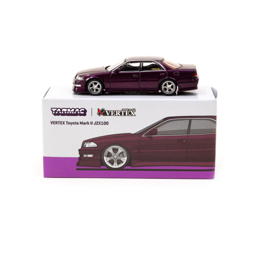 Tarmac Works Diecast 1/64 Vertex Toyota Mark II JZX100 Purple 