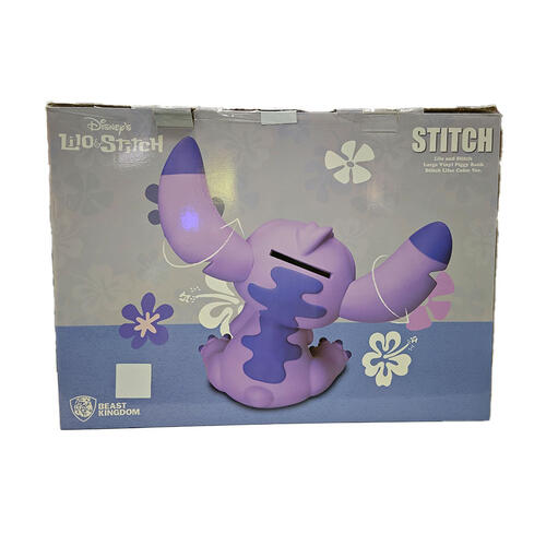 Disney Stitch Beast Kingdom Large Vinyl Piggy Bank - Stitch Lilac Color Version