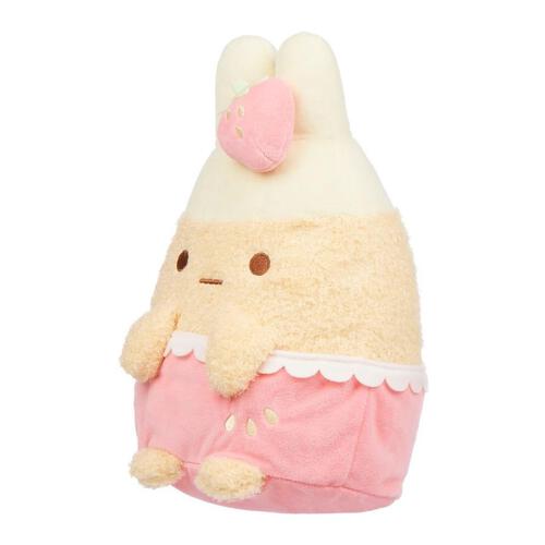 Sumikko Gurashi San-X Original Strawberry Series Soft Toy -  Ebifurai No Shippo (Fried Shrimp)