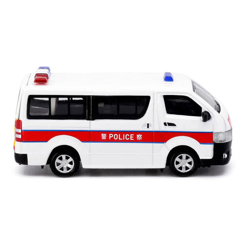  Tiny Diecast Toyota Hiace Police Van (Silver Wheel) (AM6075)