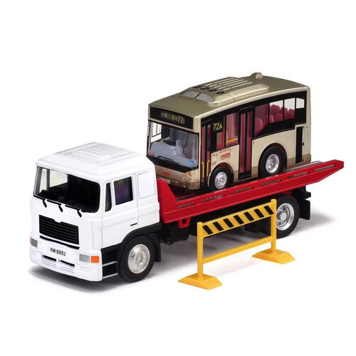 KMB 1:64 Model - Volvo B7RLE Mcv Euro IV 12M And Flated Tow Truck Set (72A)