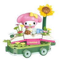 Qman Keeppley Sanrio characters - Picnic at flower fields