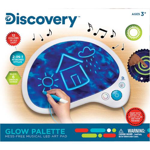 Promo Discovery kids neon LED glow drawing board with 4