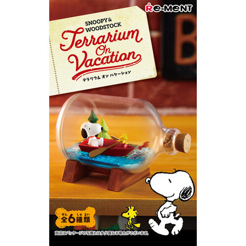 Re-ment Snoopy And Woodstick Terrarium On Vacation Blind Box Single Pack - Assorted