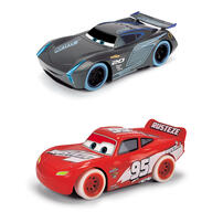 Disney Pixar Cars 1:32 RC Cars Glow Racers Twin Pack