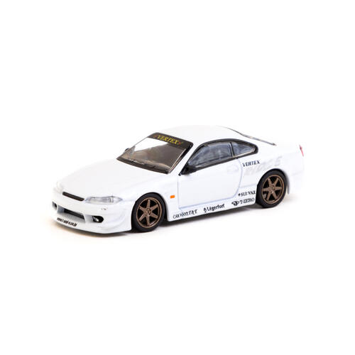 Tarmac Works 1/64 Vertex Nissan Silvia (S15) White Metallic Lamley Special Edition