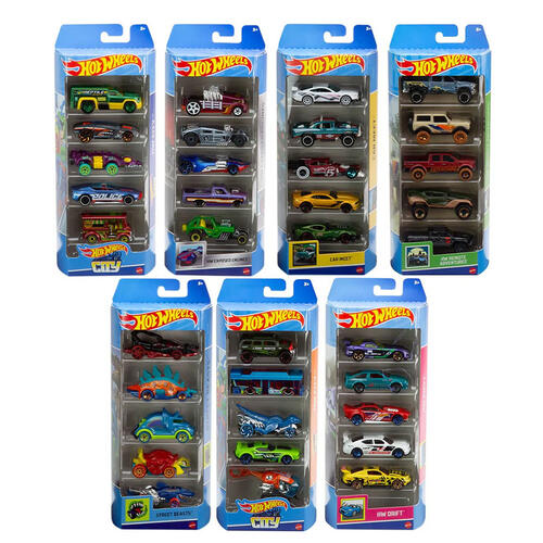 Hot Wheels Essential Basic 5 Car Pack - Assorted