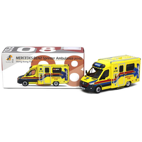 Tiny Diecast Mercedes-Benz Sprinter FL HKFSD Ambulance (A142)